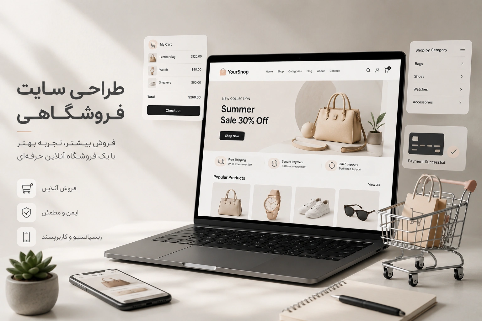 طراحی سایت فروشگاهی ایندکس شو