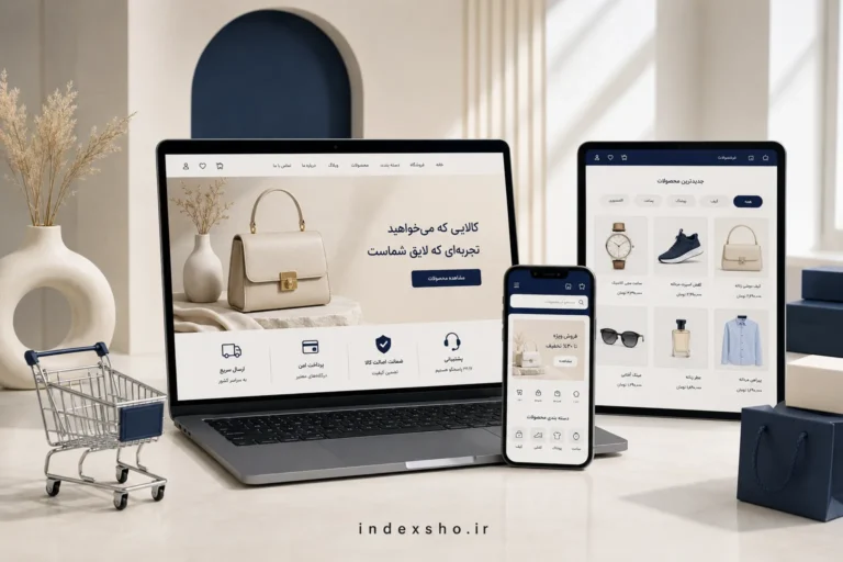 طراحی سایت فروشگاهی مدرن و حرفه ای ایندکس شو