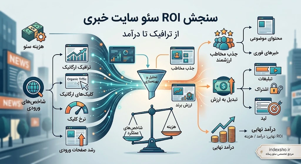 اندازهگیری ROI و بازدهی سئو وبسایت خبری