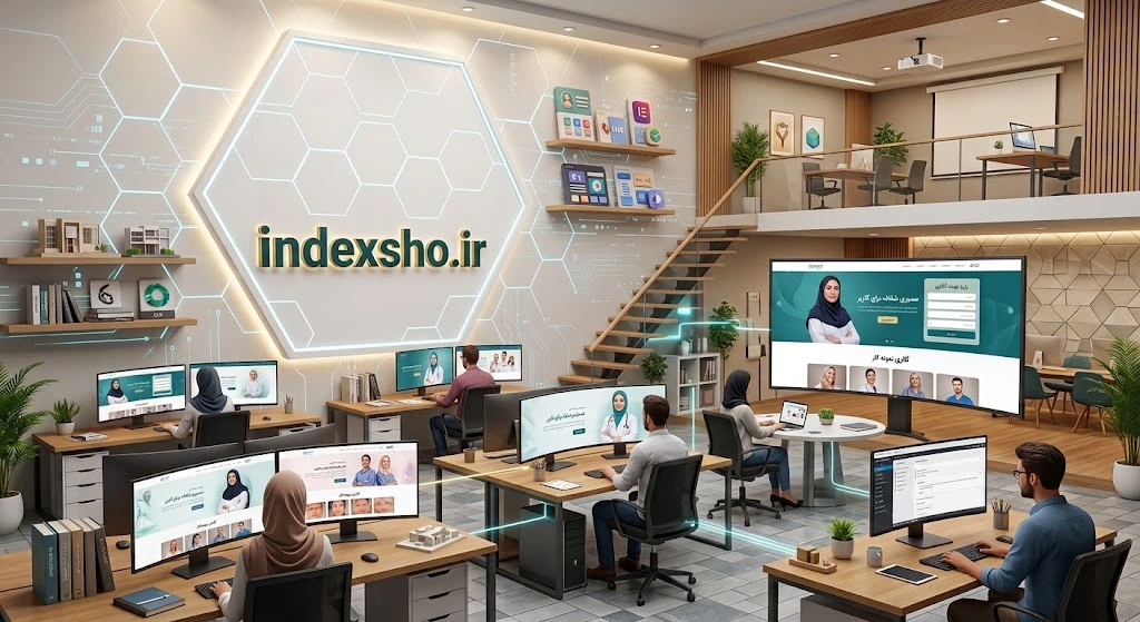 نمونه صفحه اصلی یک سایت کلینیک زیبایی با چیدمان مدرن و مناسب موبایل